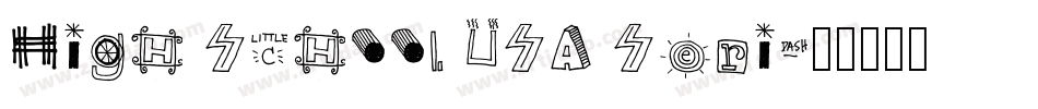 High School USA Seri字体转换